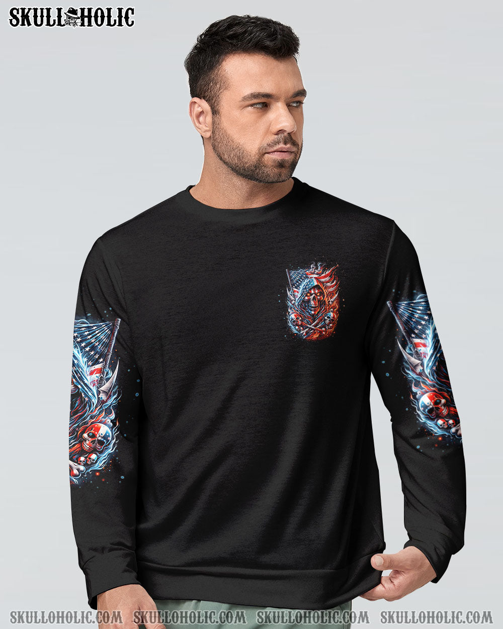 AMERICA LIVE IT LOVE IT OR GET THE HELL OUT SKULL ALL OVER PRINT – TLNT0111231