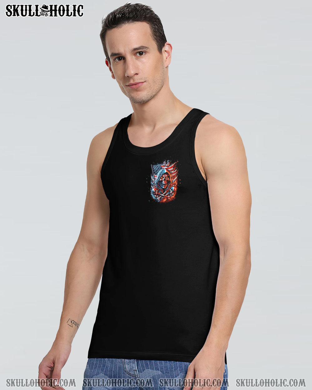 AMERICA LIVE IT LOVE IT OR GET THE HELL OUT SKULL ALL OVER PRINT – TLNT0111231