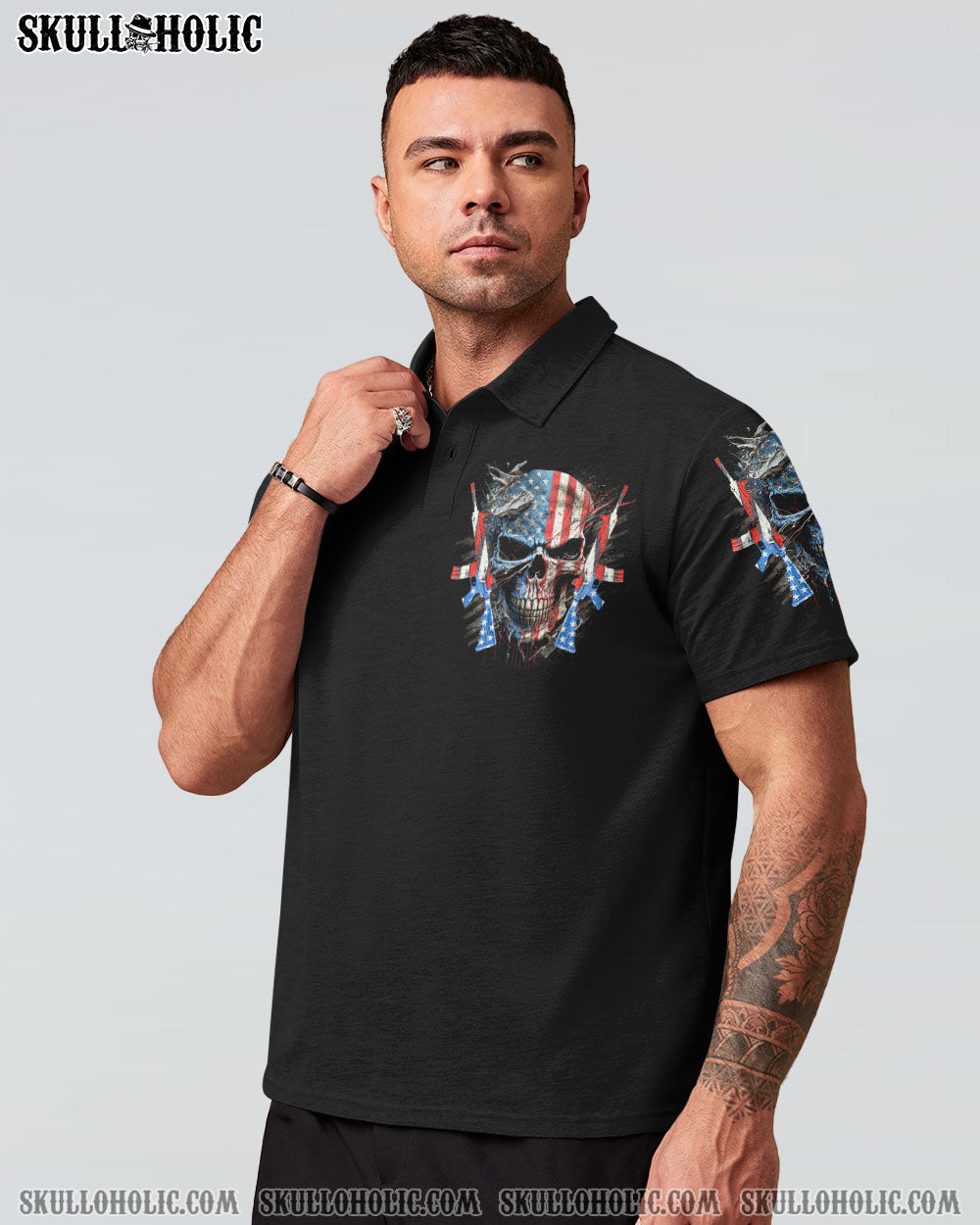 AMERICA LIVE IT LOVE IT OR GET THE HELL OUT SKULL ALL OVER PRINT – YHHN0903232