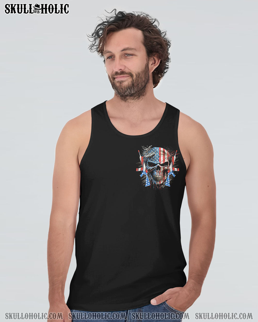 AMERICA LIVE IT LOVE IT OR GET THE HELL OUT SKULL ALL OVER PRINT – YHHN0903232