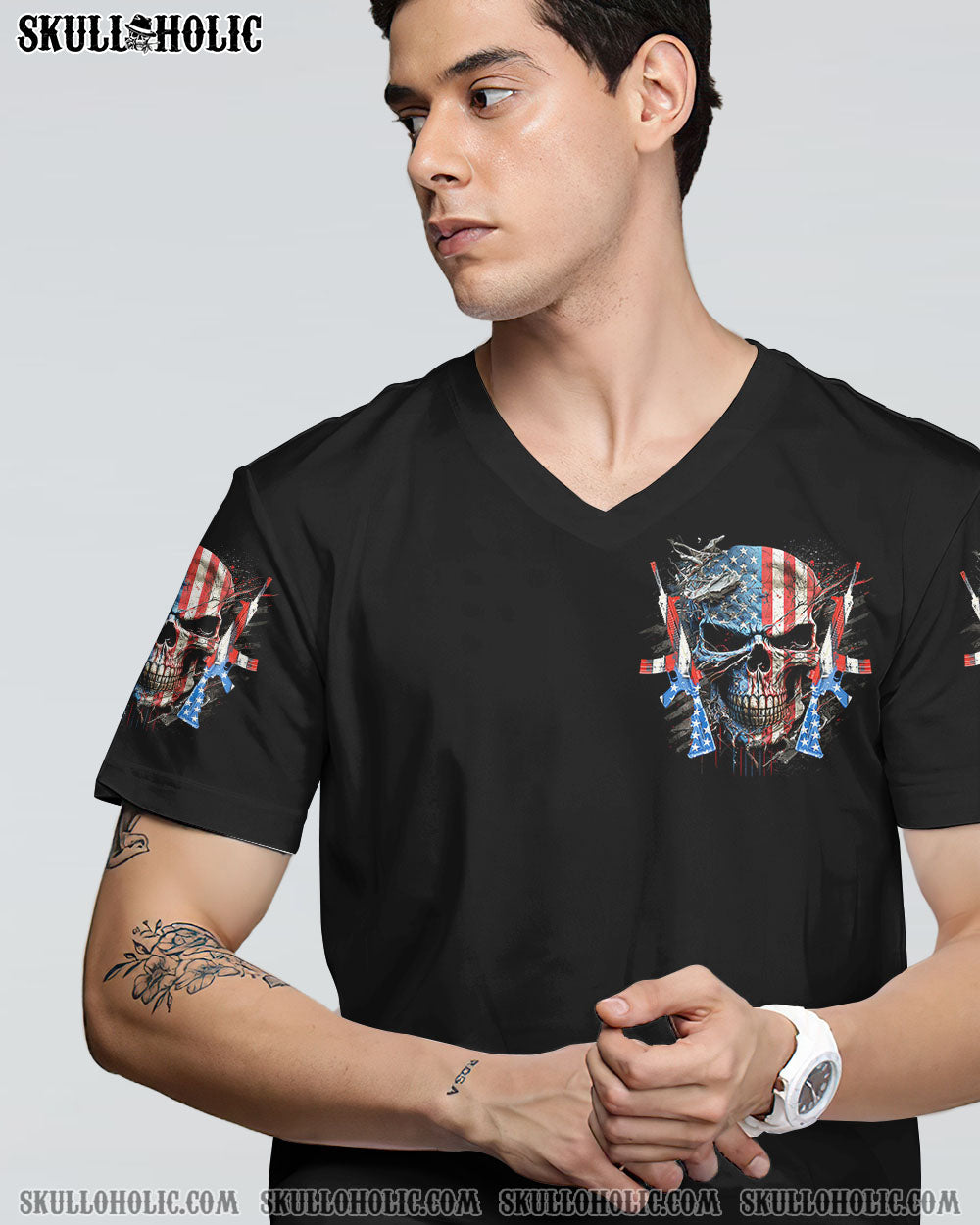 AMERICA LIVE IT LOVE IT OR GET THE HELL OUT SKULL ALL OVER PRINT – YHHN0903232