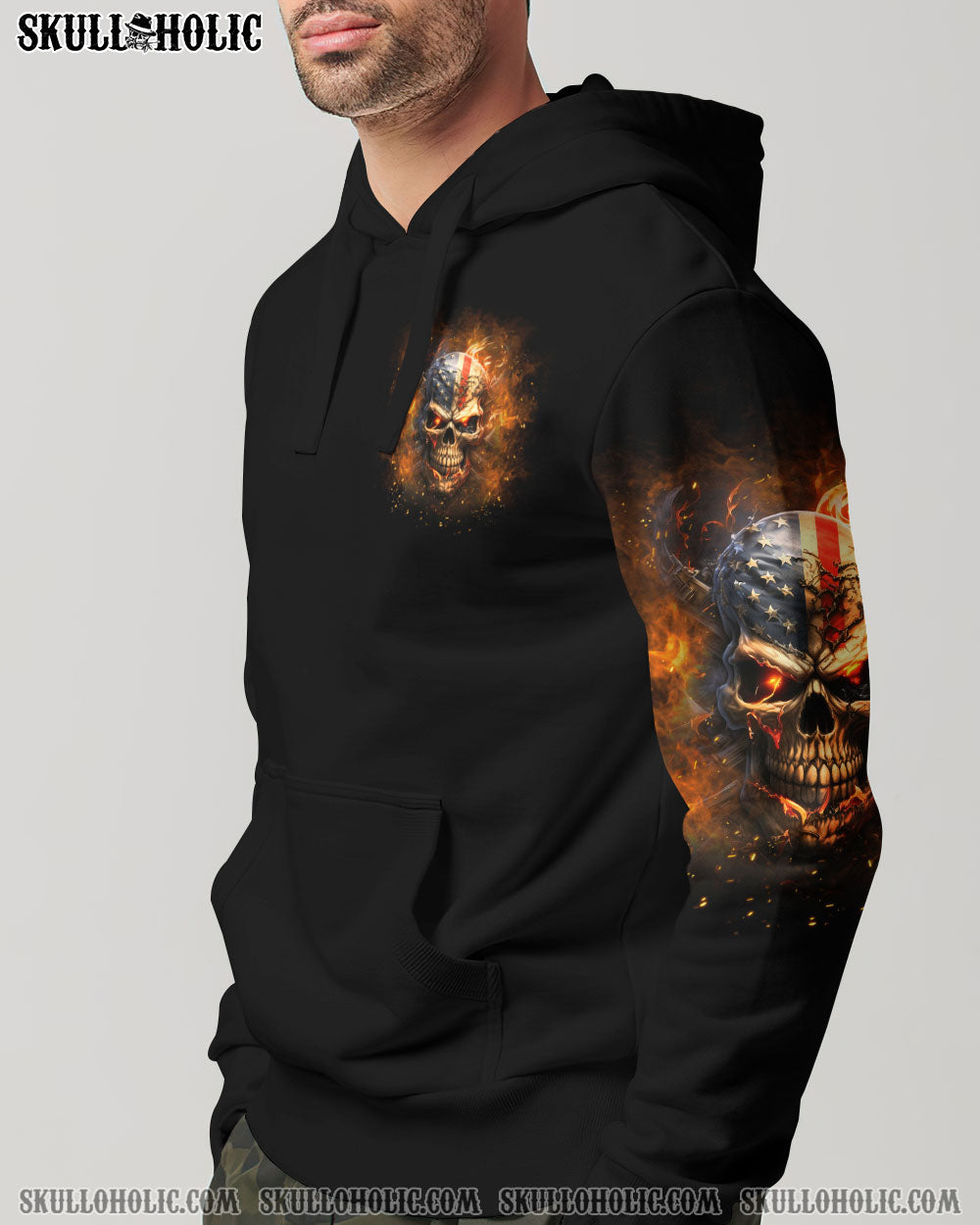 AMERICA LIVE IT LOVE IT OR GET THE HELL OUT SKULL ALL OVER PRINT – YHLN2007231