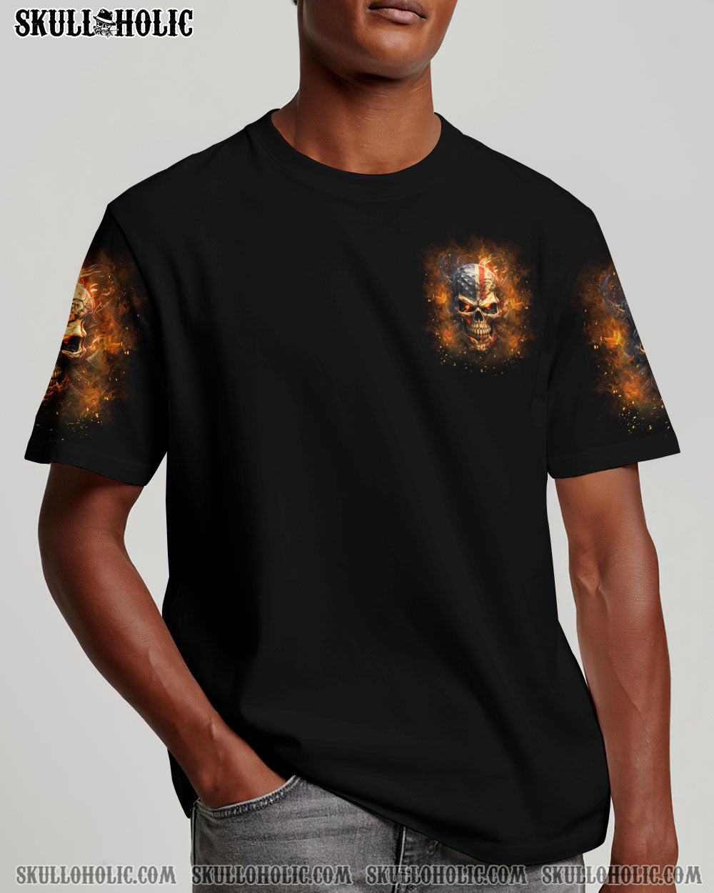 AMERICA LIVE IT LOVE IT OR GET THE HELL OUT SKULL ALL OVER PRINT – YHLN2007231