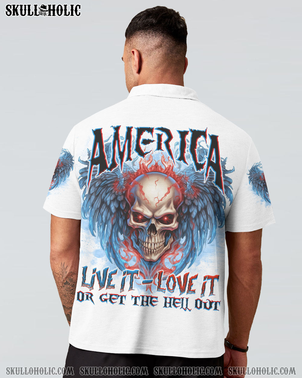 AMERICA LIVE IT LOVE IT OR GET THE HELL OUT SKULL WINGS ALL OVER PRINT – TLNO1505232
