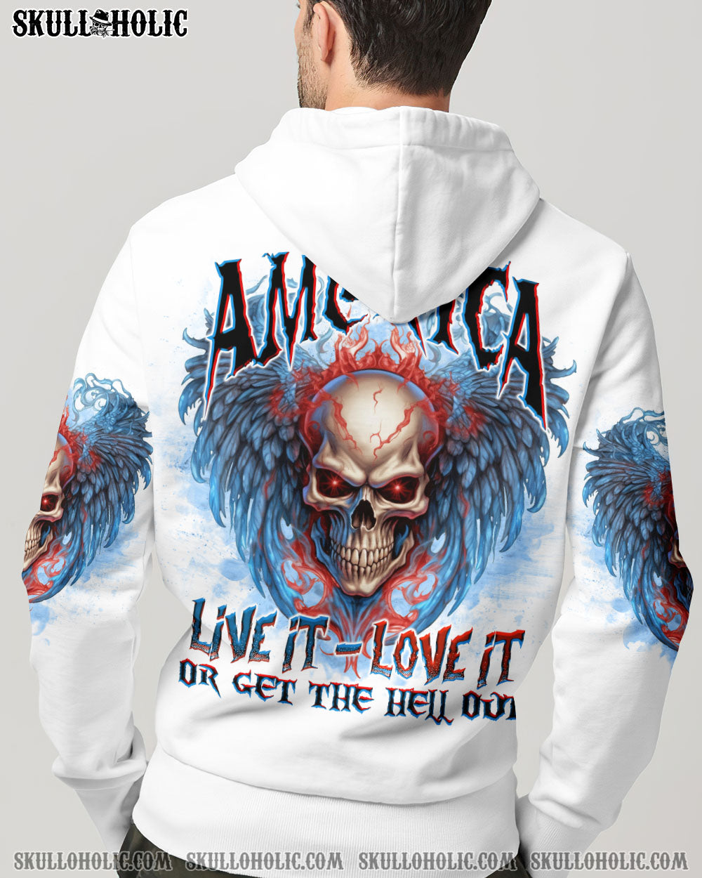 AMERICA LIVE IT LOVE IT OR GET THE HELL OUT SKULL WINGS ALL OVER PRINT – TLNO1505232