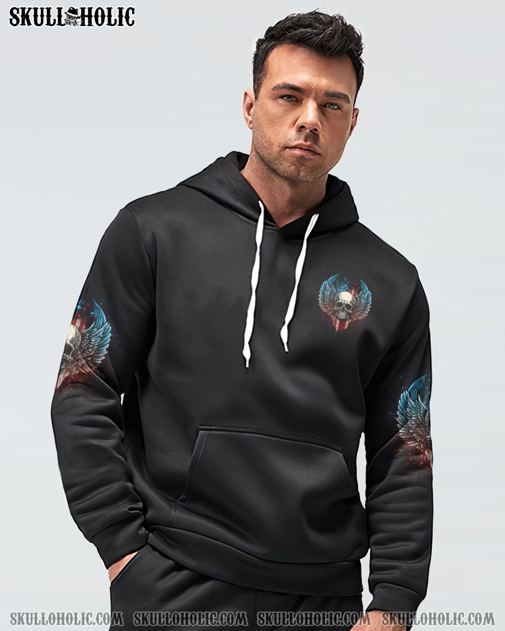 AMERICA LIVE IT LOVE IT OR GET THE HELL OUT SKULL WINGS ALL OVER PRINT – TLNZ0902232