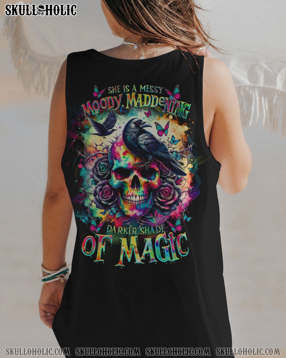 AND I WAS IN THE DARKNESS SKULL RAVEN ALL OVER PRINT – TLTR1806241