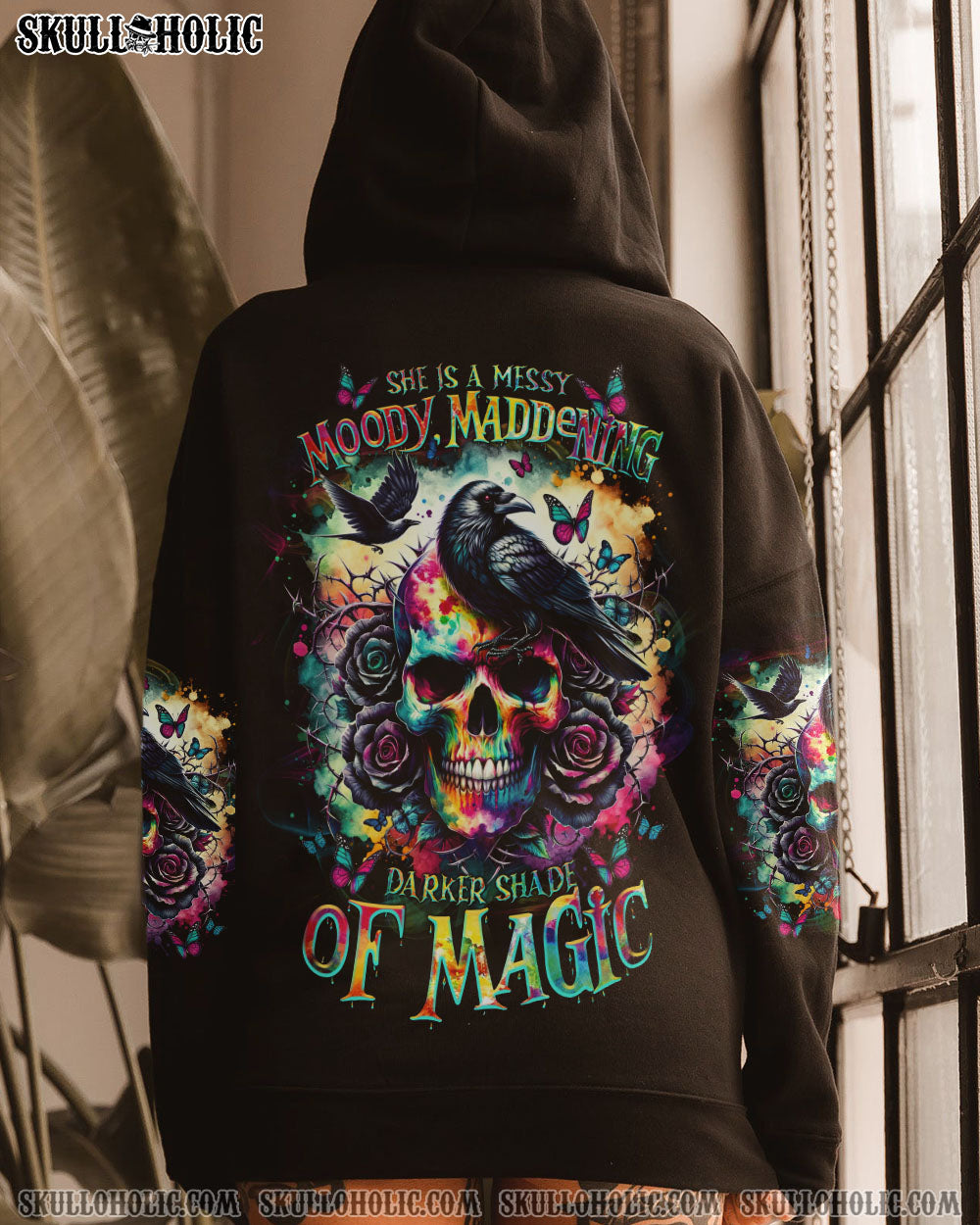 AND I WAS IN THE DARKNESS SKULL RAVEN ALL OVER PRINT – TLTR1806241