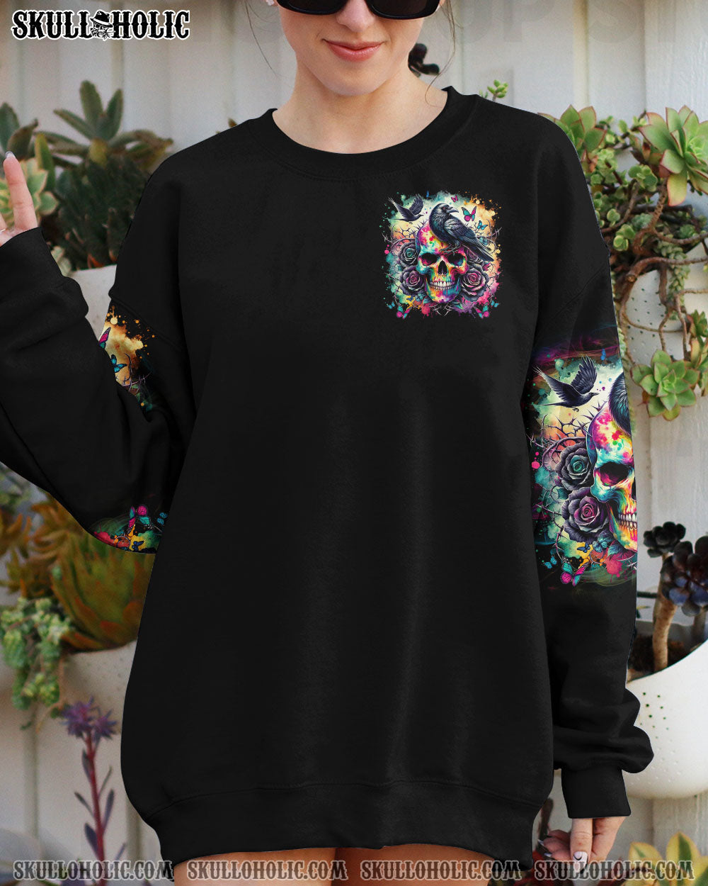AND I WAS IN THE DARKNESS SKULL RAVEN ALL OVER PRINT – TLTR1806241