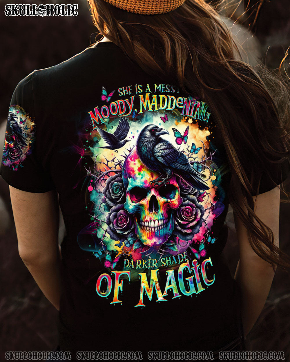 AND I WAS IN THE DARKNESS SKULL RAVEN ALL OVER PRINT – TLTR1806241