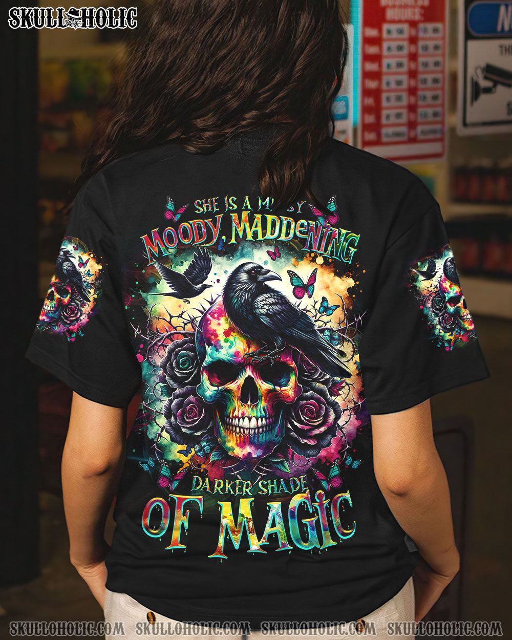 AND I WAS IN THE DARKNESS SKULL RAVEN ALL OVER PRINT – TLTR1806241