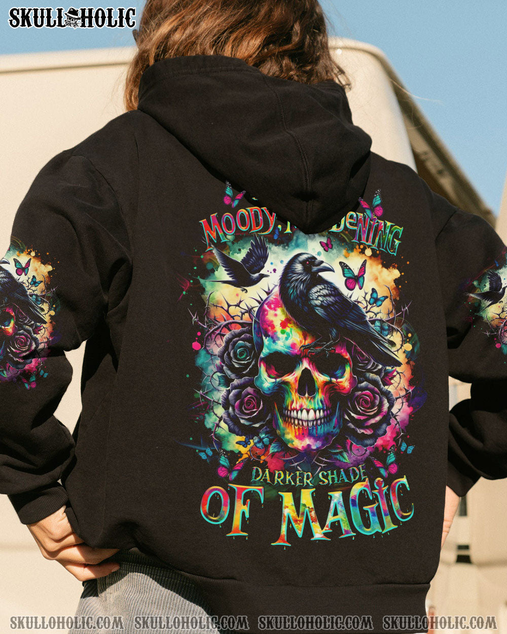 AND I WAS IN THE DARKNESS SKULL RAVEN ALL OVER PRINT – TLTR1806241