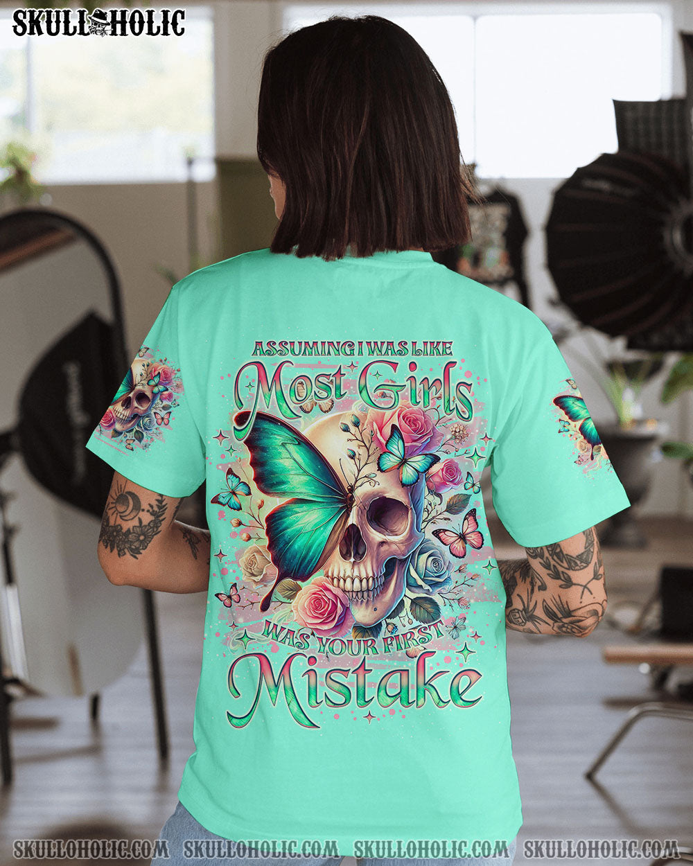 ASSUMING I WAS LIKE MOST GIRLS SKULL BUTTERFLY ALL OVER PRINT – TLNO2406241