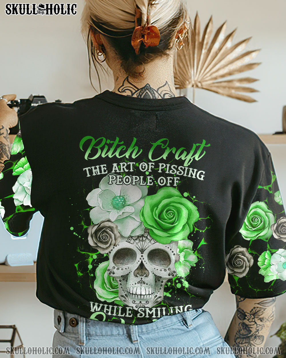 B CRAFT ROSE SKULL ALL OVER PRINT – TLTR1301231