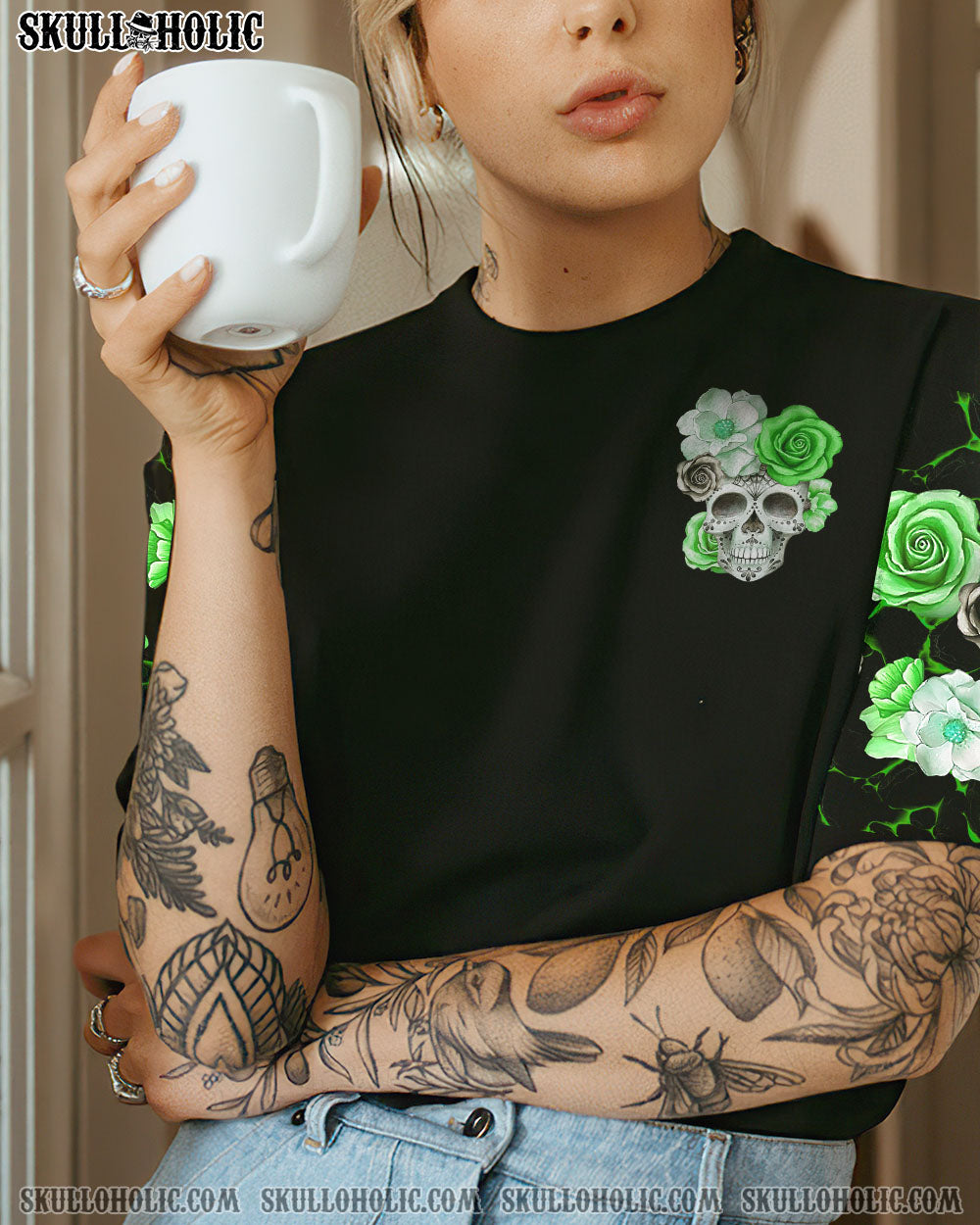 B CRAFT ROSE SKULL ALL OVER PRINT – TLTR1301231