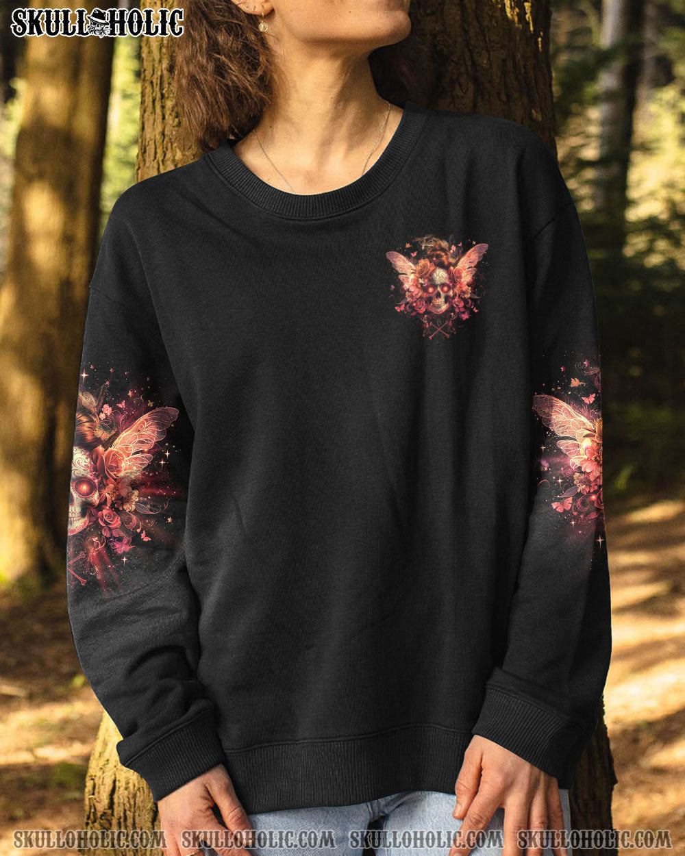 B DUST I SPRINKLE THAT S ON EVERYTHING SKULL MESSY BUN WINGS ALL OVER PRINT – TLNO1304241