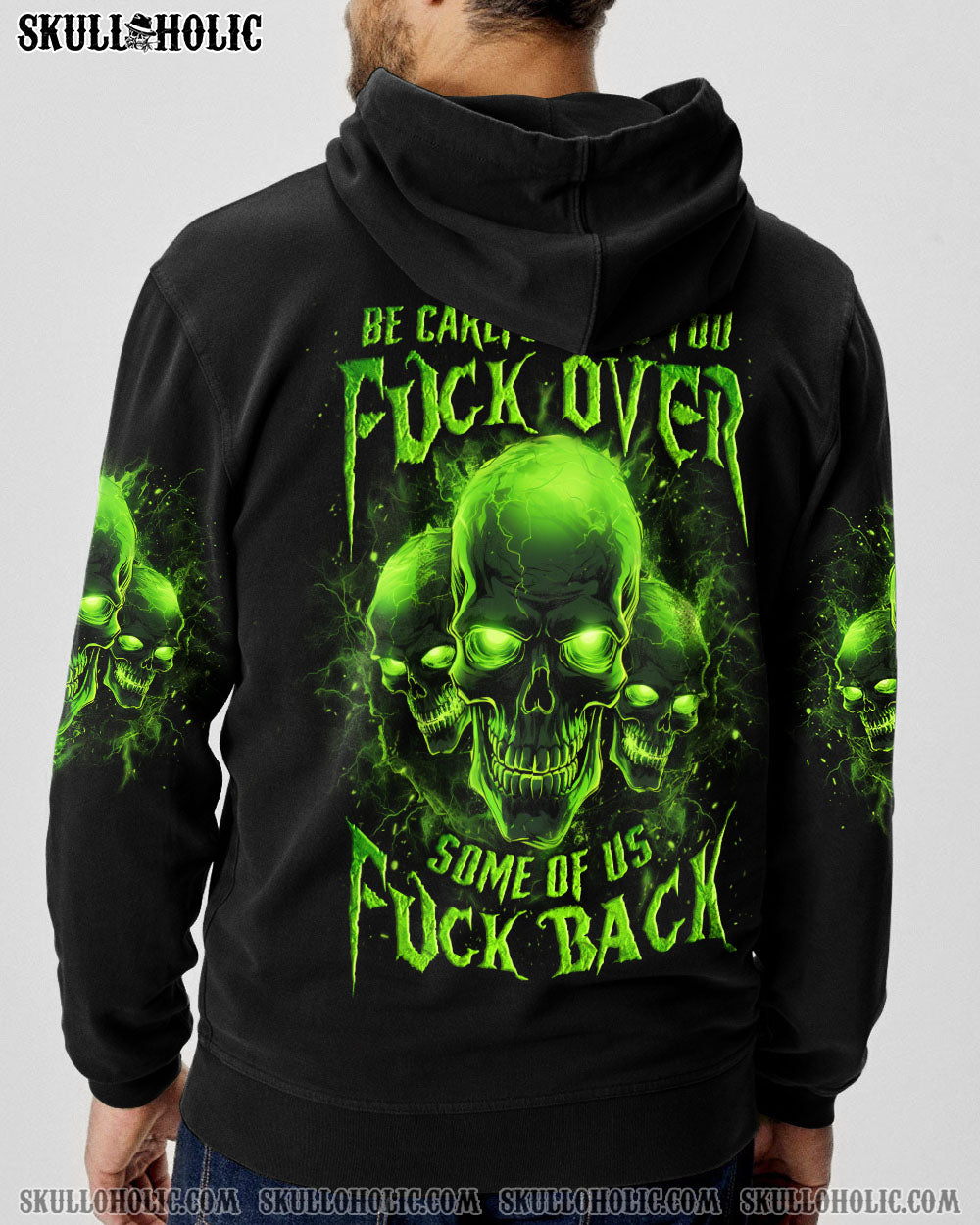 BE CAREFUL FLAMING SKULL ALL OVER PRINT – YHLN111233