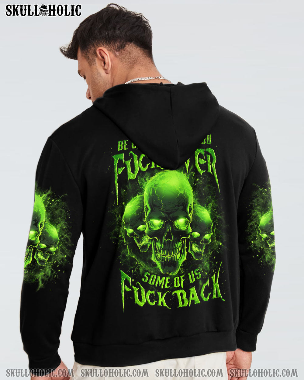 BE CAREFUL FLAMING SKULL ALL OVER PRINT – YHLN111233