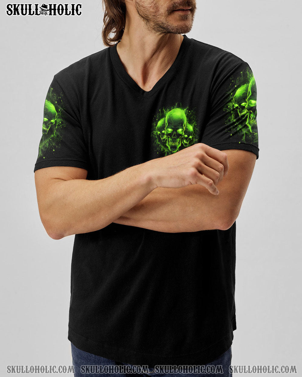 BE CAREFUL FLAMING SKULL ALL OVER PRINT – YHLN111233