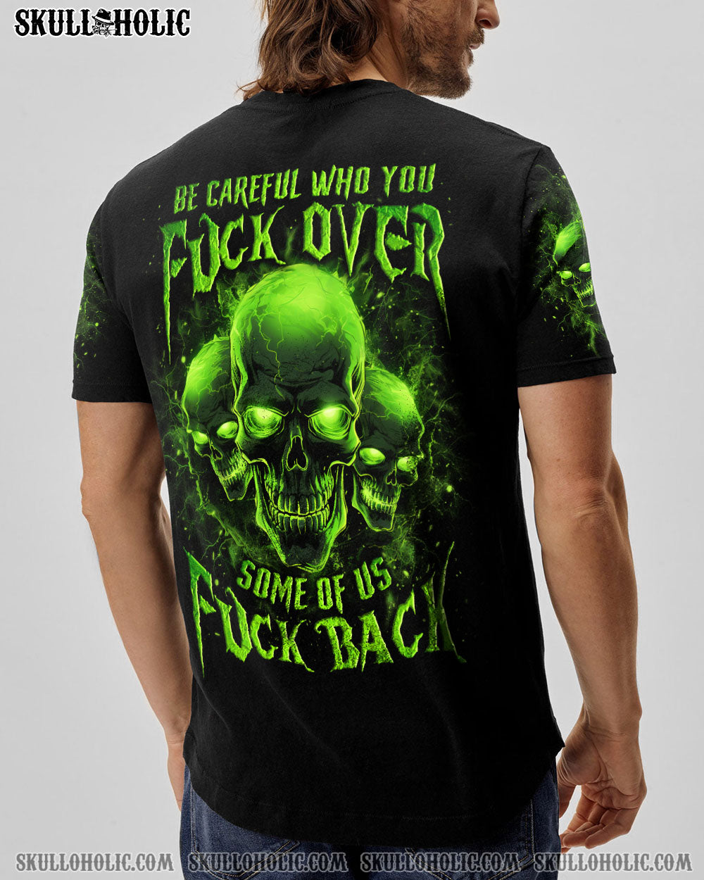 BE CAREFUL FLAMING SKULL ALL OVER PRINT – YHLN111233