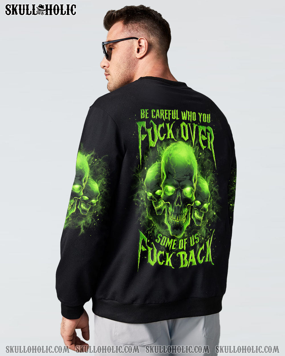 BE CAREFUL FLAMING SKULL ALL OVER PRINT – YHLN111233