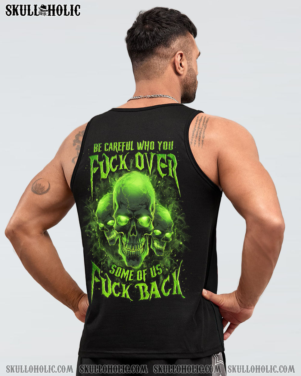BE CAREFUL FLAMING SKULL ALL OVER PRINT – YHLN111233