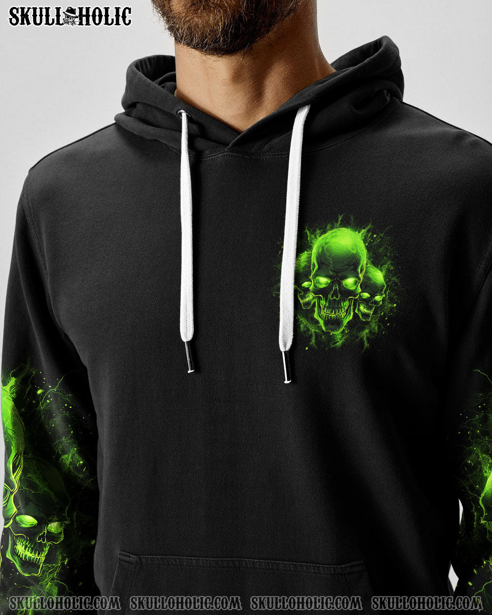 BE CAREFUL FLAMING SKULL ALL OVER PRINT – YHLN111233