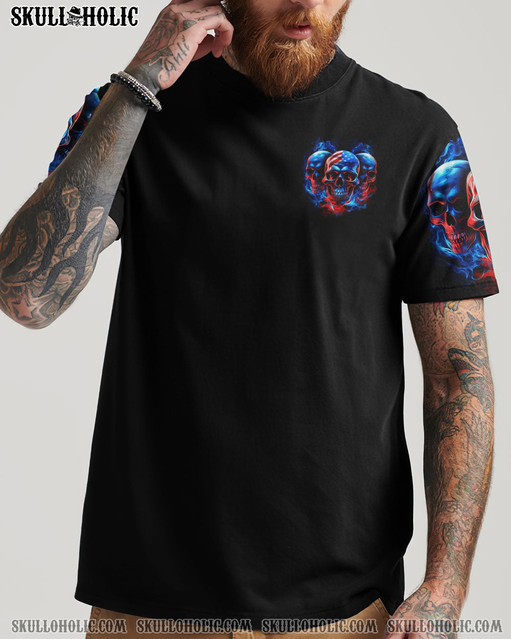 BE CAREFUL WHEN I’M SILENT 3 SKULLS ALL OVER PRINT – TLTR0407232