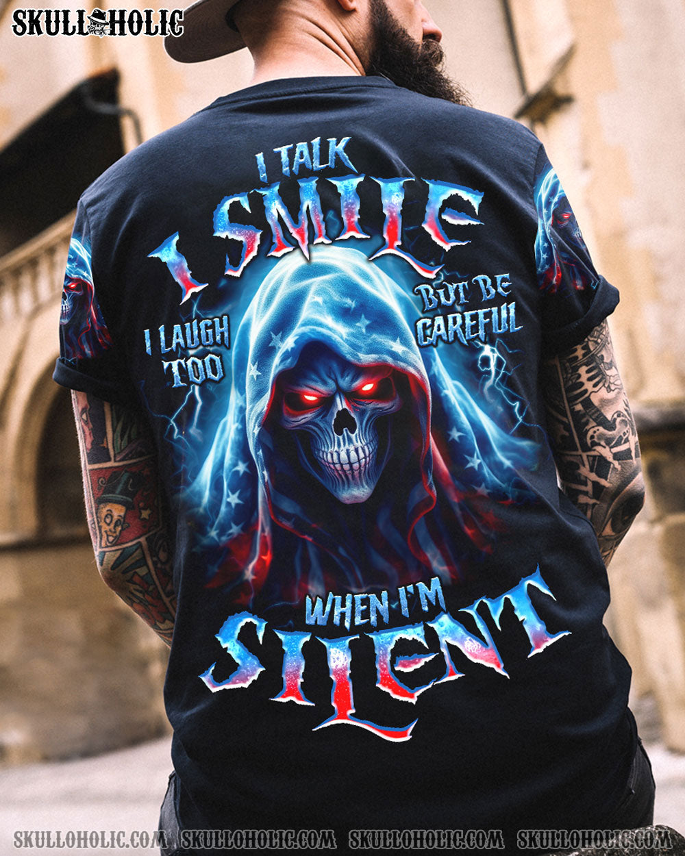 BE CAREFUL WHEN I’M SILENT REAPER ALL OVER PRINT – TLNO0906232
