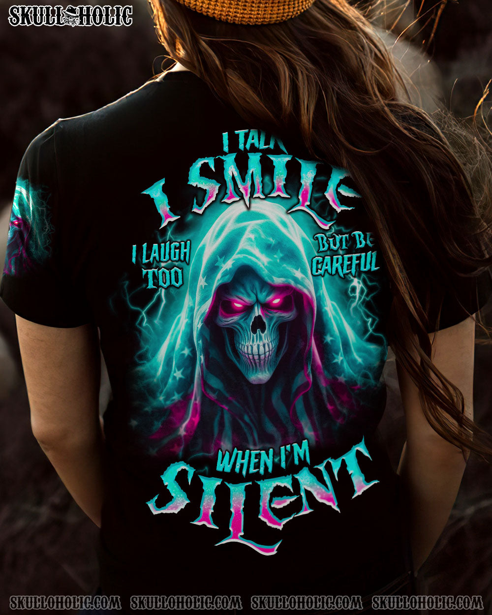 BE CAREFUL WHEN I’M SILENT REAPER PINK ALL OVER PRINT – TLNO2806234