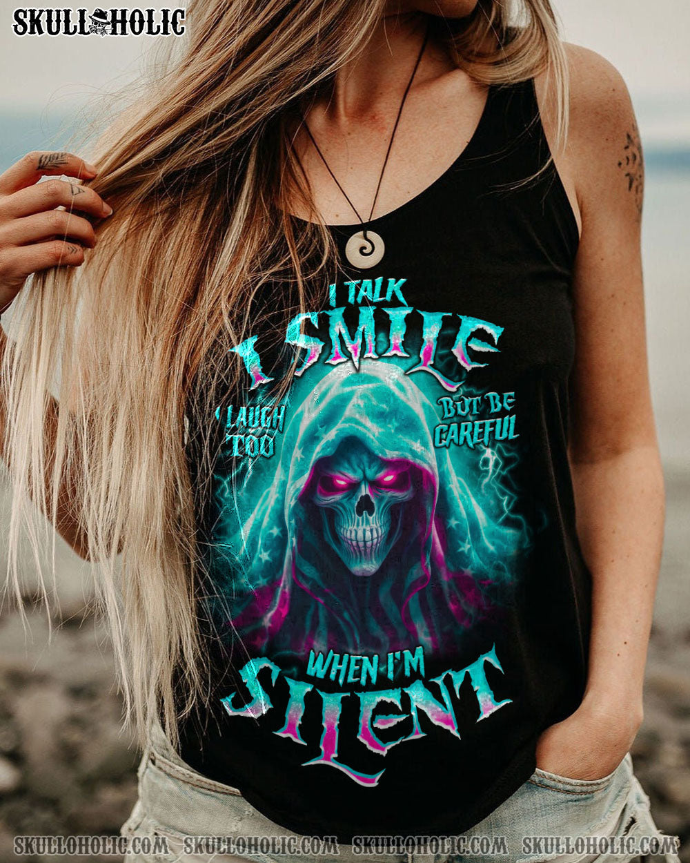 BE CAREFUL WHEN I’M SILENT REAPER PINK ALL OVER PRINT – TLNO2806234
