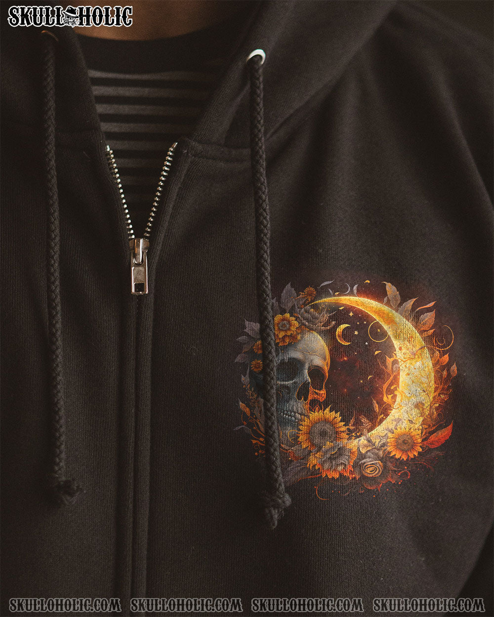 BE KIND SUNFLOWER SKULL CRESCENT MOON ALL OVER PRINT – TLNZ0603234