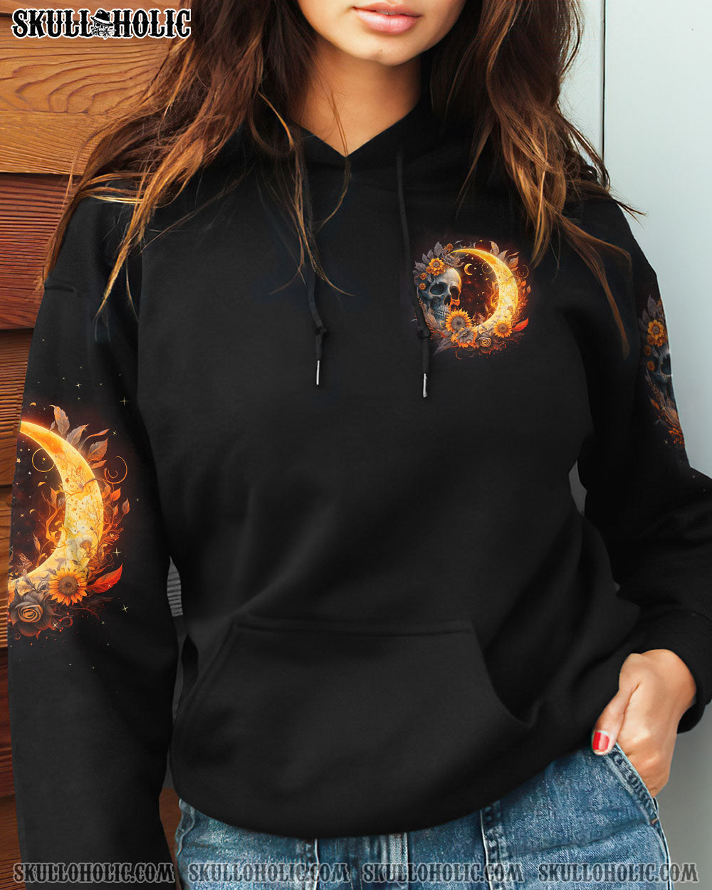 BE KIND SUNFLOWER SKULL CRESCENT MOON ALL OVER PRINT – TLNZ0603234