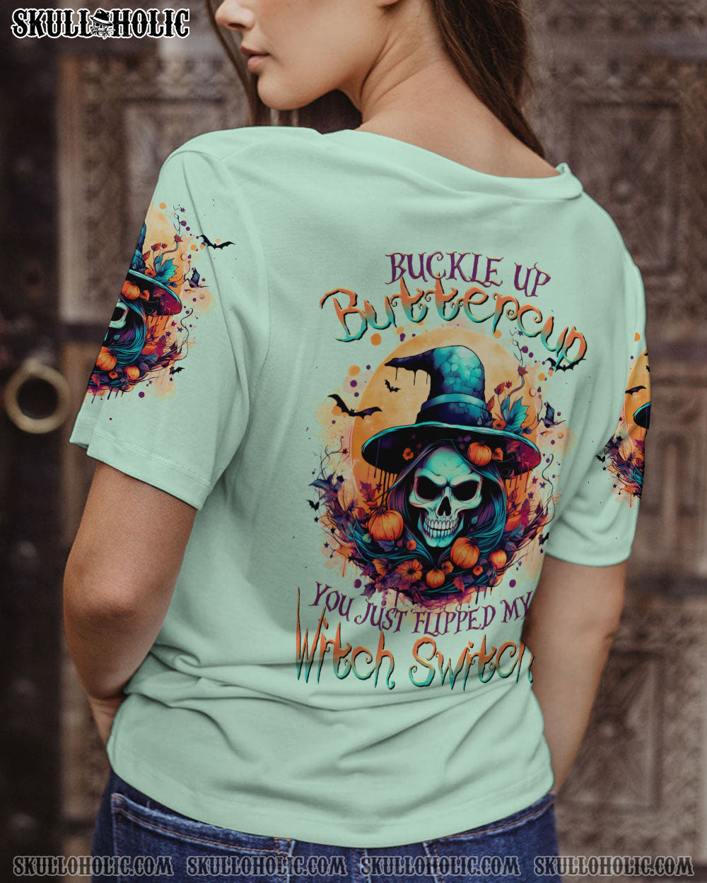 BUCKLE UP BUTTERCUP WITCH SWITCH HALLOWEEN ALL OVER PRINT – TLTR1108233