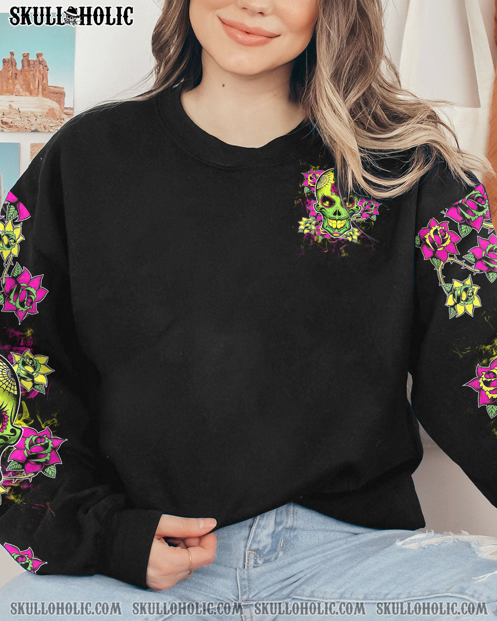 BUT DID YOU DIE MOM LIFE SKULL ALL OVER PRINT – TLTW2302235