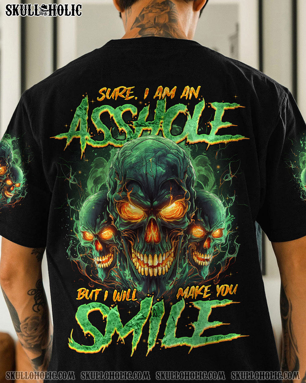 BUT I'LL MAKE YOU SMILE SKULL ALL OVER PRINT - TYQY0306241
