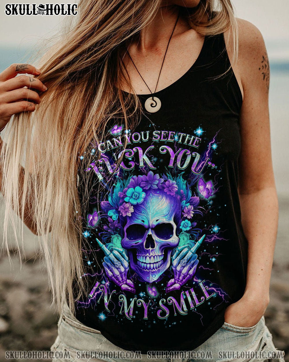 CAN YOU SEE THE F YOU SKULL ALL OVER PRINT – YHKD0711231