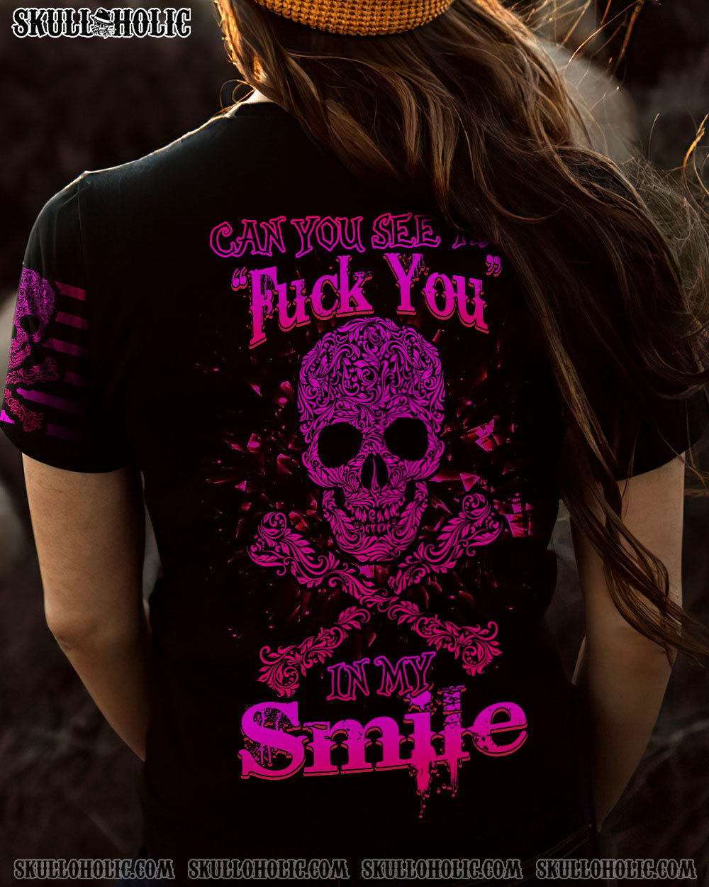 CAN YOU SEE THE F YOU SKULL ROSE ALL OVER PRINT – TLNZ0302231