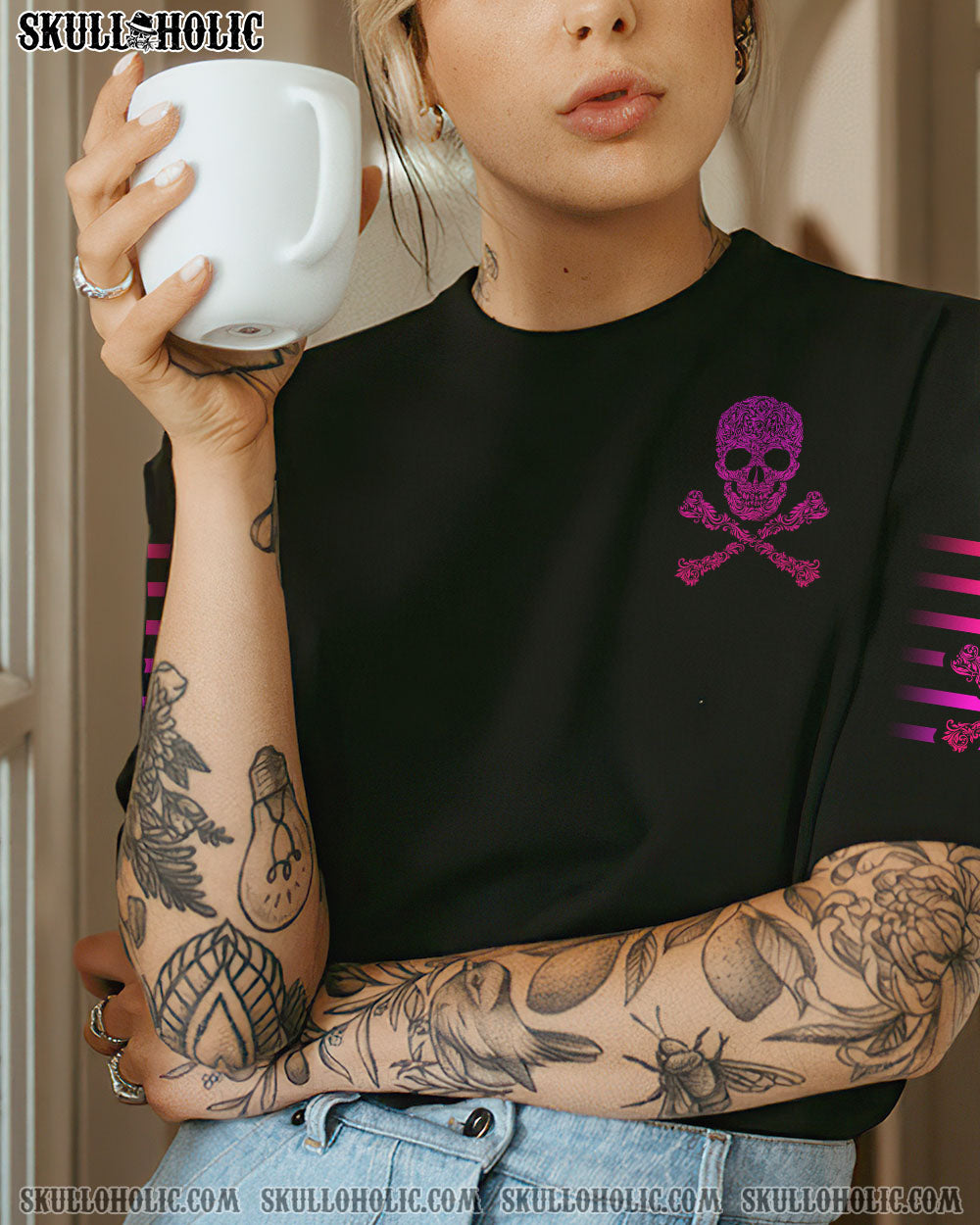 CAN YOU SEE THE F YOU SKULL ROSE ALL OVER PRINT – TLNZ0302231