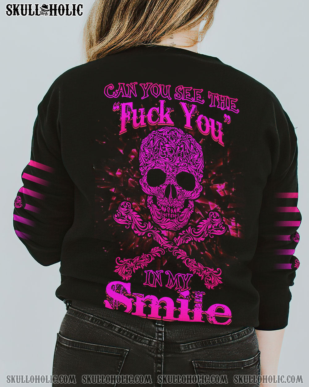 CAN YOU SEE THE F YOU SKULL ROSE ALL OVER PRINT – TLNZ0302231