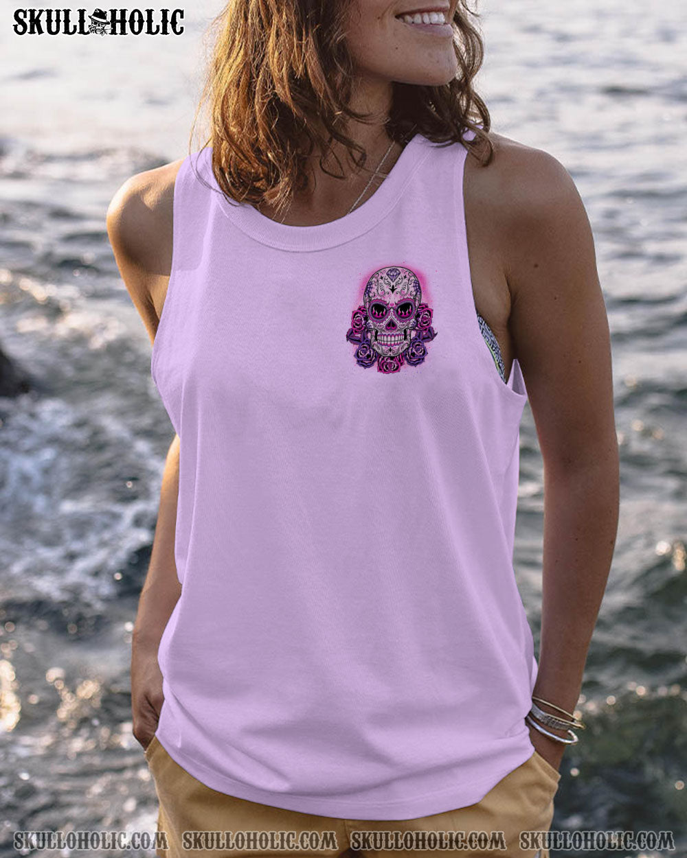 CAN YOU SEE THE F YOU SUGAR SKULL ROSE PURPLE ALL OVER PRINT – TLTW1302235