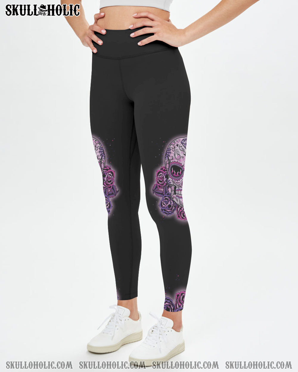 CAN YOU SEE THE F YOU SUGAR SKULL ROSE PURPLE ALL OVER PRINT – TLTW1302235