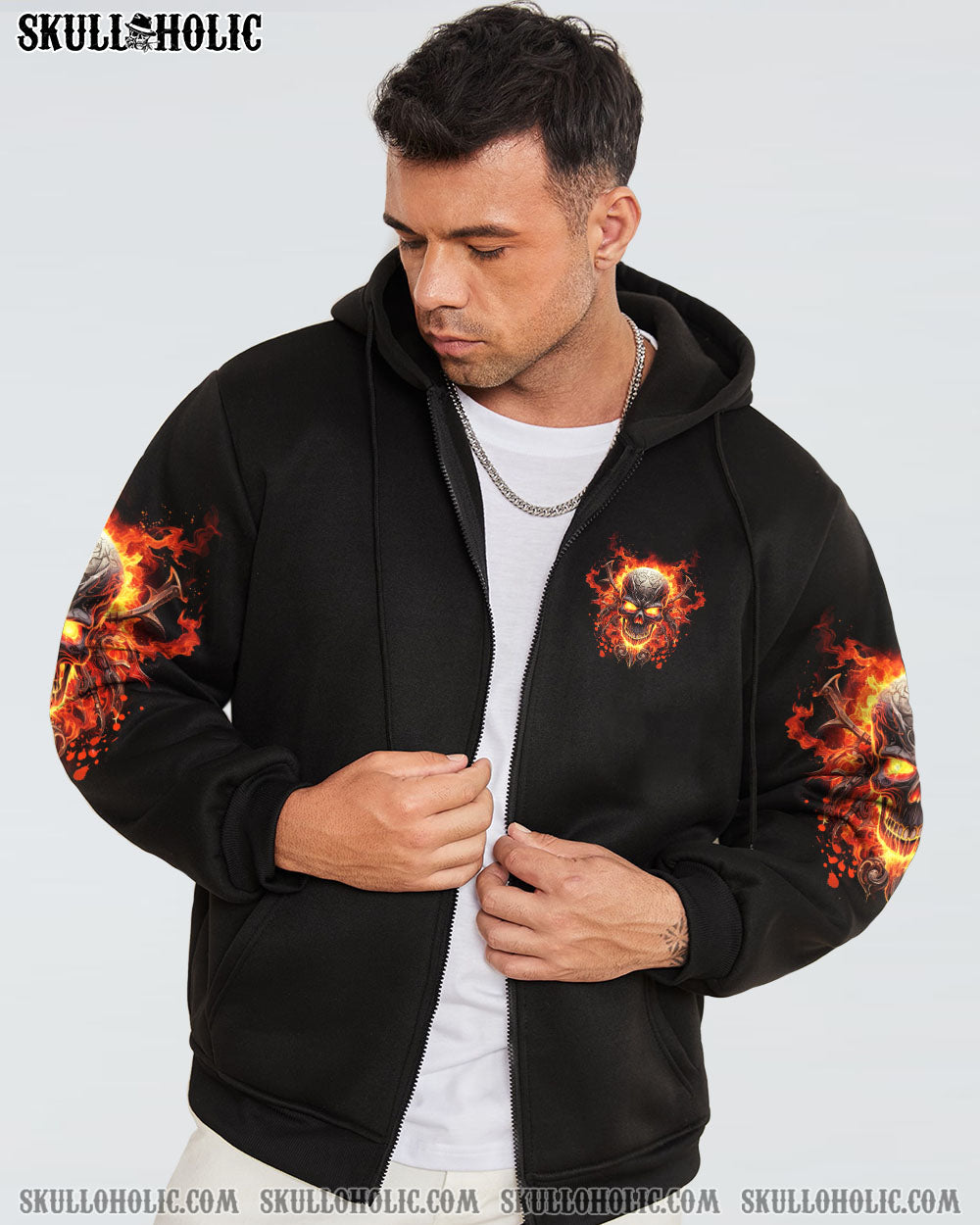CAREFUL BOY FIRE SKULL ALL OVER PRINT – TLNT2107234