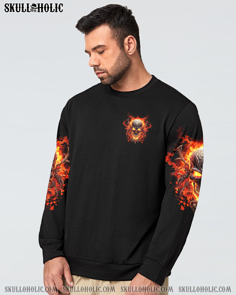 CAREFUL BOY FIRE SKULL ALL OVER PRINT – TLNT2107234