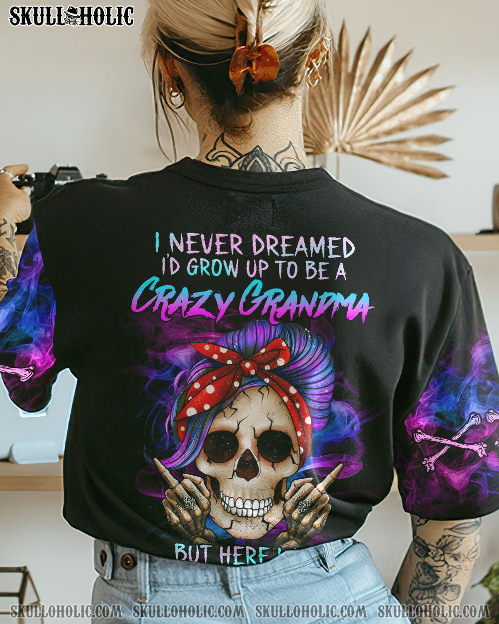 CRAZY GRANDMA SKULL ALL OVER PRINT – YHHG2202234
