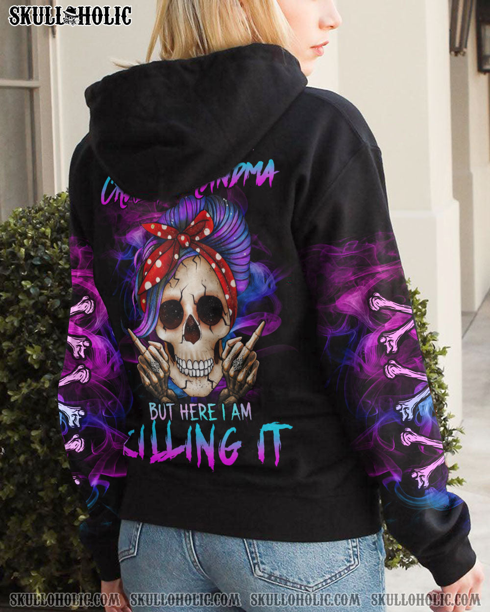 CRAZY GRANDMA SKULL ALL OVER PRINT – YHHG2202234