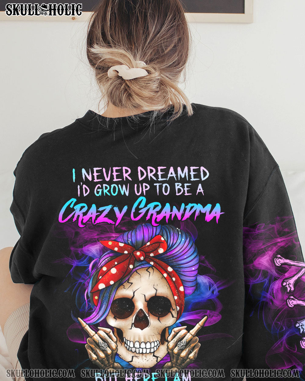 CRAZY GRANDMA SKULL ALL OVER PRINT – YHHG2202234