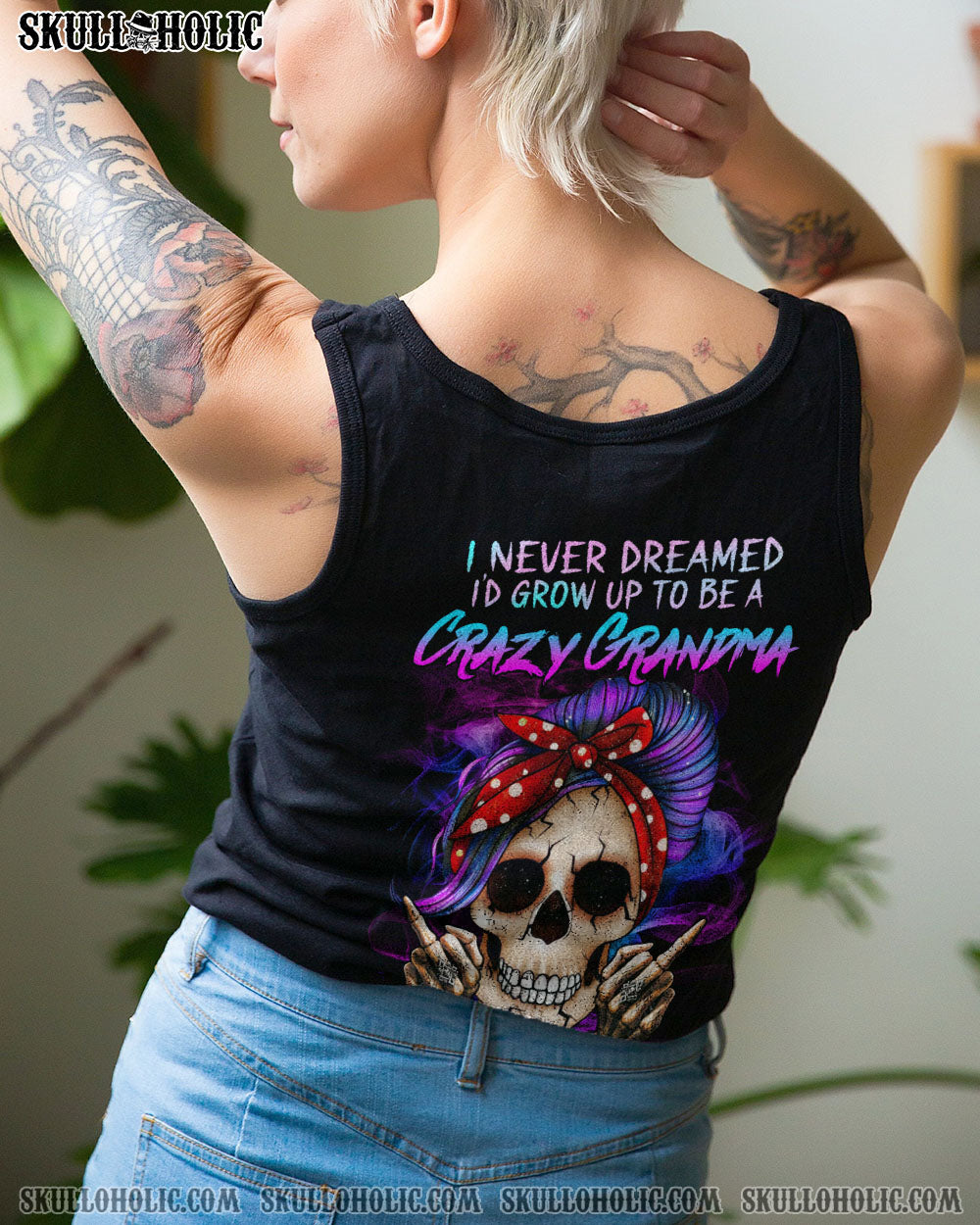 CRAZY GRANDMA SKULL ALL OVER PRINT – YHHG2202234