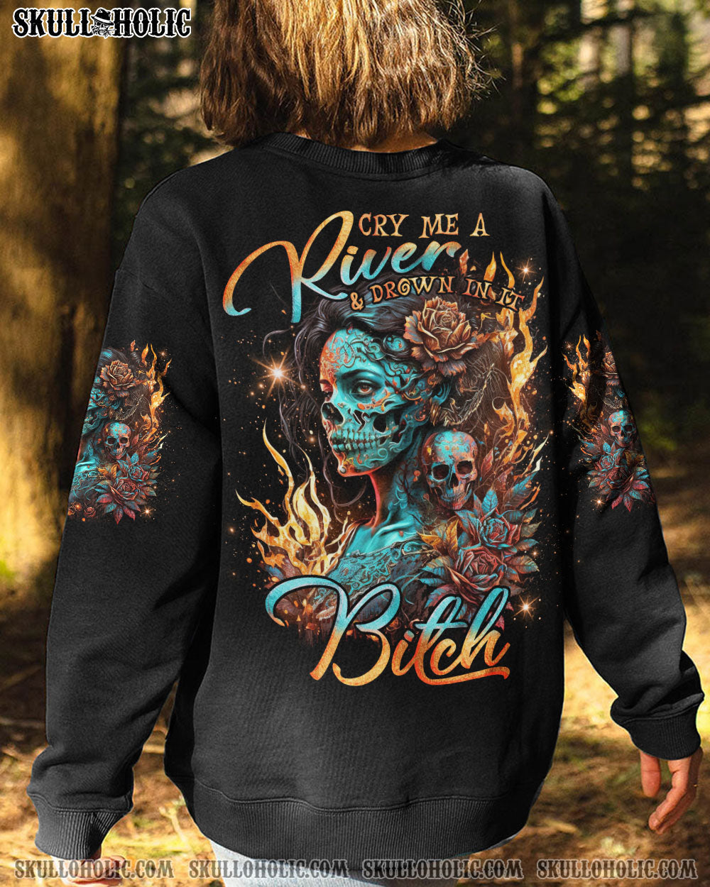 CRY ME A RIVER SUGAR SKULL ALL OVER PRINT – TLNO0404232