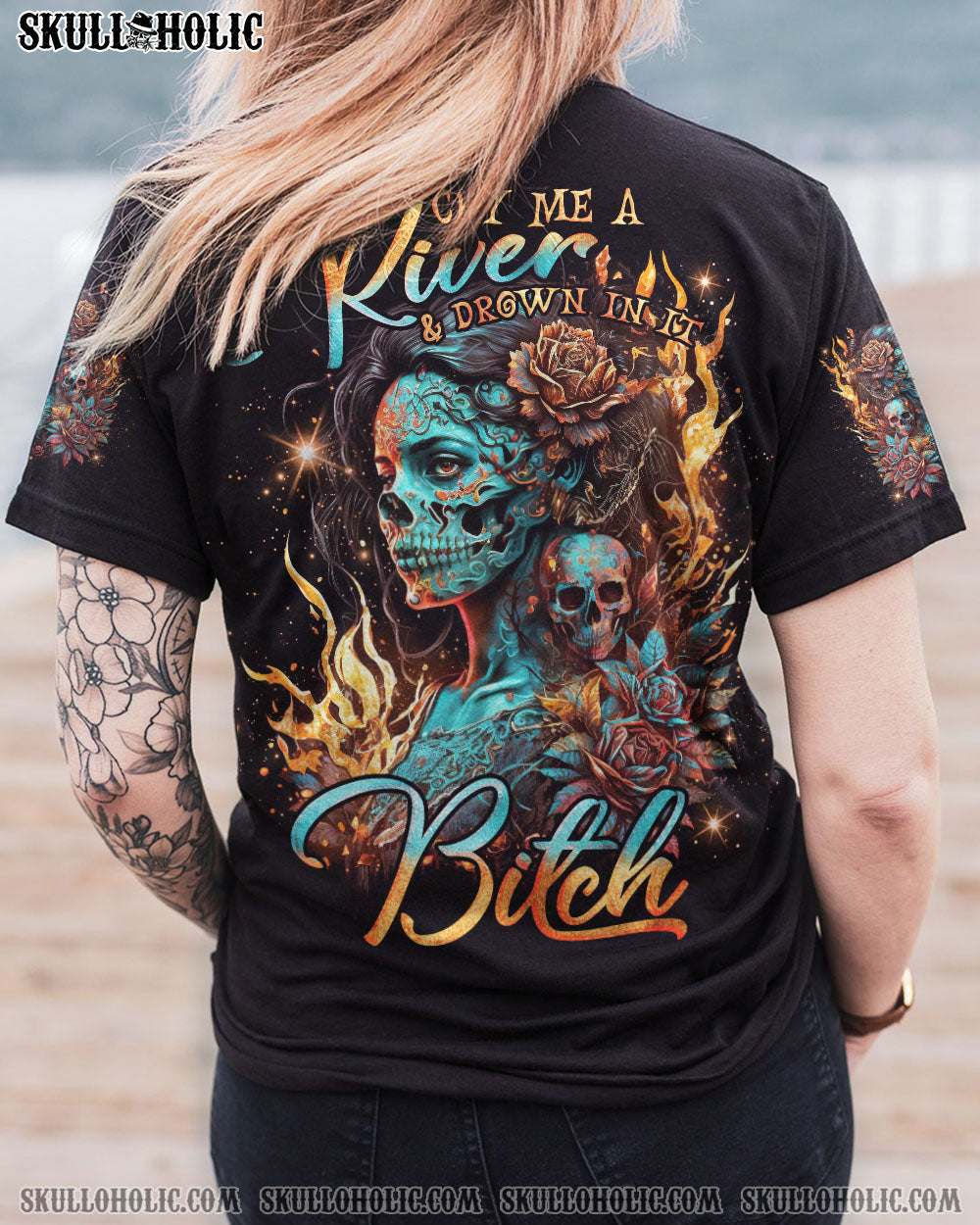 CRY ME A RIVER SUGAR SKULL ALL OVER PRINT – TLNO0404232